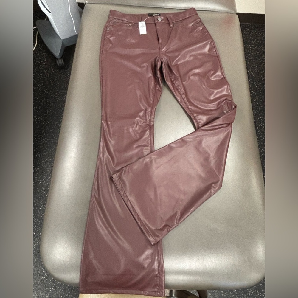 Banana Republic Brown/ Maroon Faux Leather Pants Size 30/10